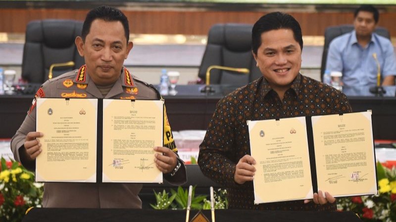 Erick Thohir Memberikan Dukungan Penangkapan Pelaku Match Fixing oleh Polri