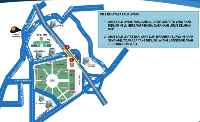 Polisi Siapkan Rekayasa Lalu Lintas Menjelang Debat Cawapres di JCC