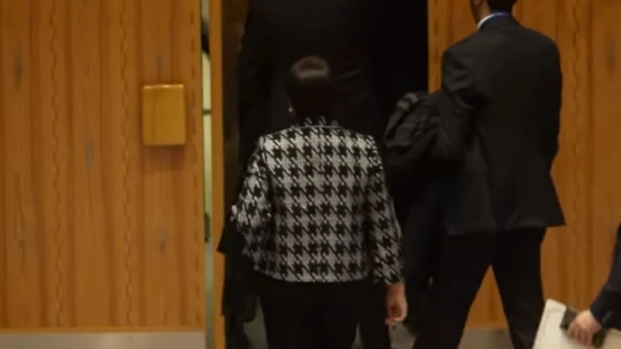 Menteri Luar Negeri Indonesia Retno LP Marsudi melakukan walk out saat Wakil Tetap Israel untuk PBB sampaikan pernyataan di debat terbuka DK PBB.