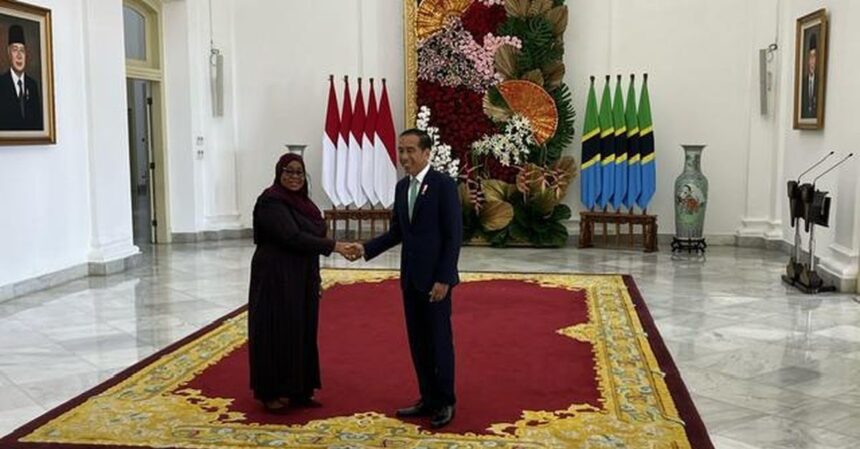 Presiden Joko Widodo Menerima Kunjungan Presiden Tanzania di Istana Bogor