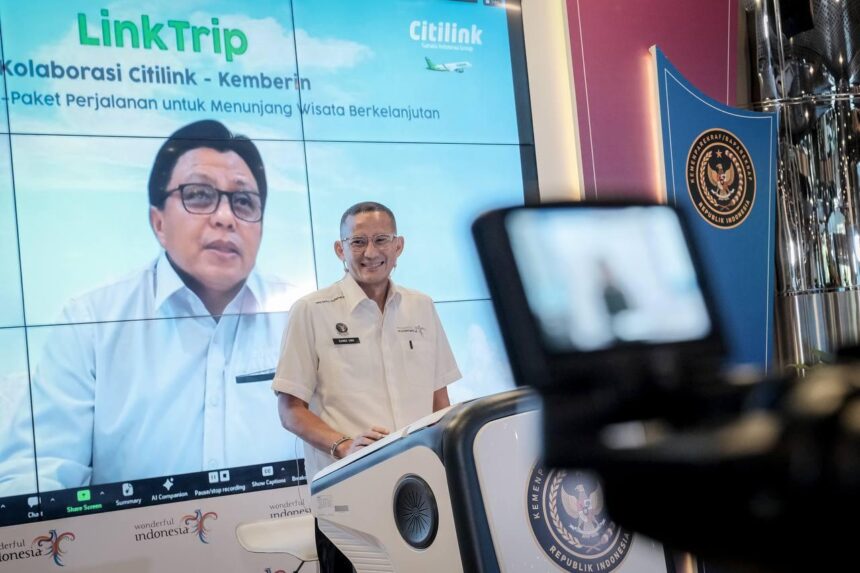 Menparekraf Mengapresiasi Kolaborasi Citilink-Kemberin dalam Penyediaan Paket Wisata
