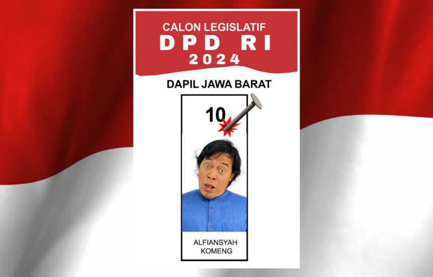 Perolehan Suara Sementara Calon Legislatif Komeng Tembus 700 Ribu