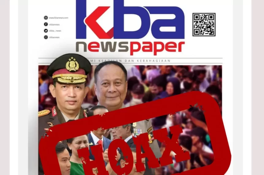 Polri dan KBA News Bersama Usut Pembuat Hoaks Mengenai Ketidaknetralan Kapolri