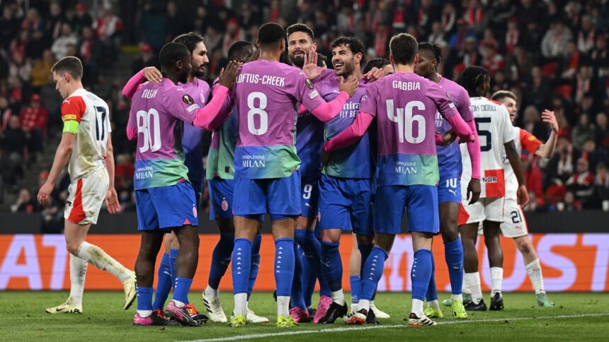 Slavia Praha vs AC Milan : Rossoneri Lolos ke Perempat Final Liga Europa