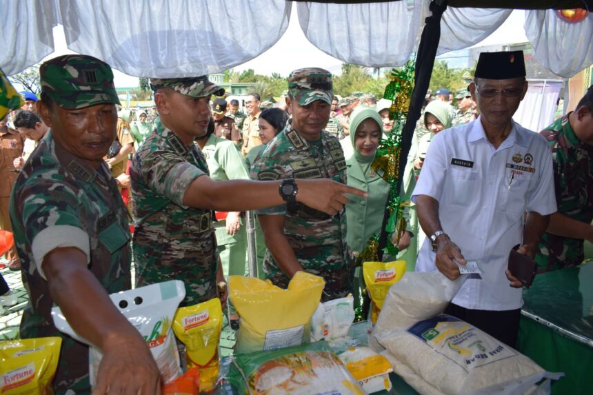 TNI Angkatan Darat Mengadakan Bazar Murah Kebutuhan Pokok
