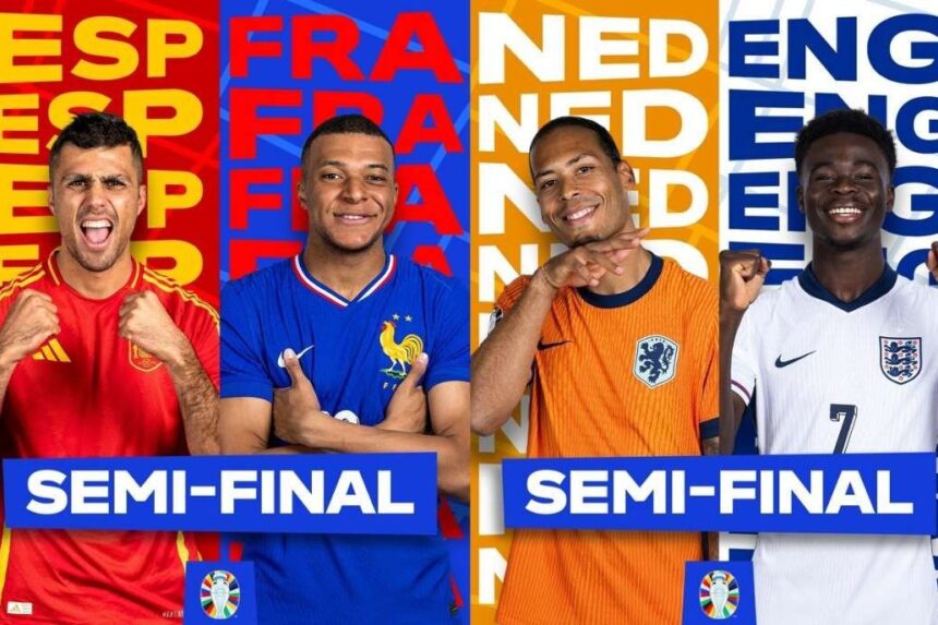 Jadwal Semifinal Euro 2024, Spanyol vs Prancis, Belanda vs Inggris